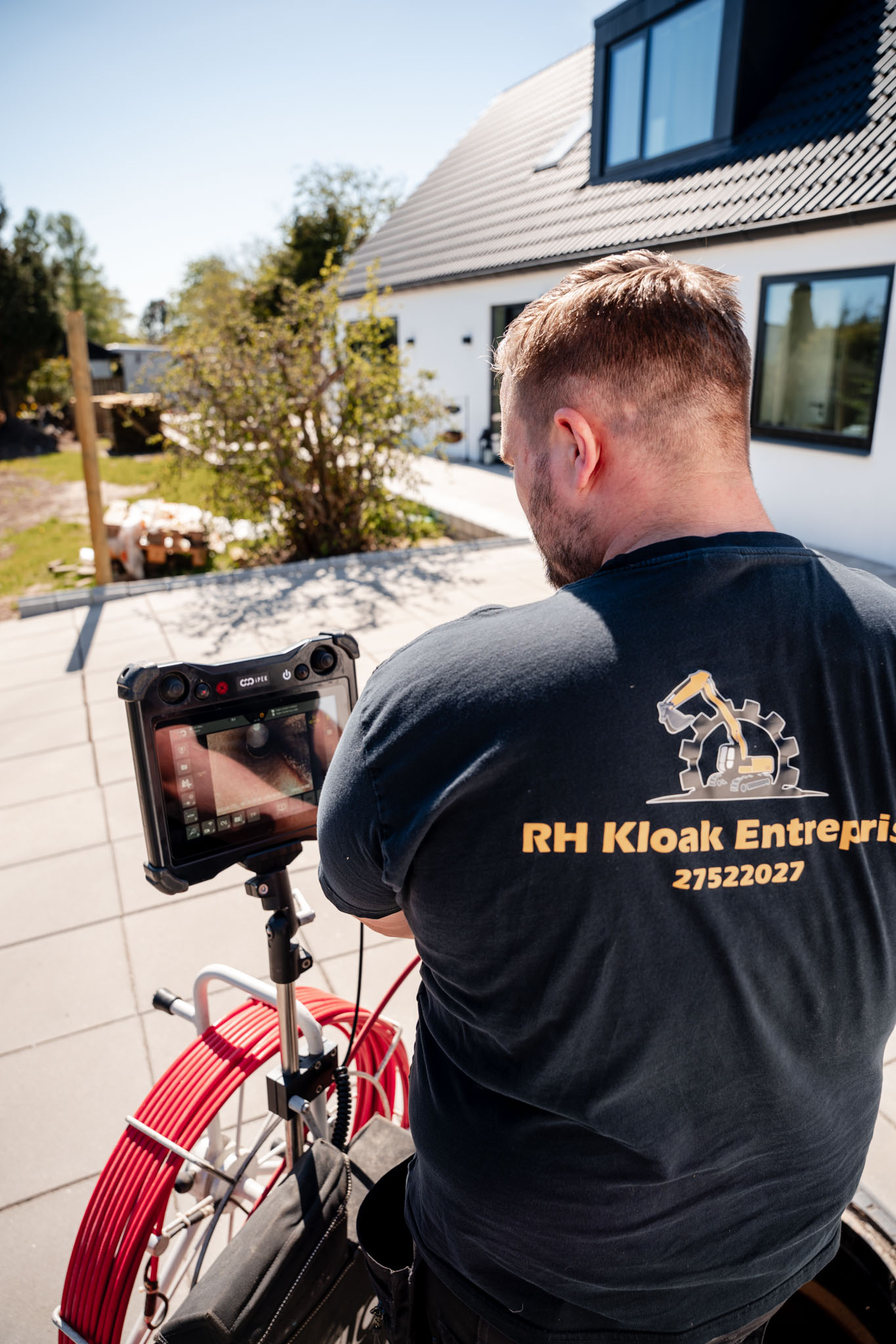 TV-inspektion af kloak med specialkamera